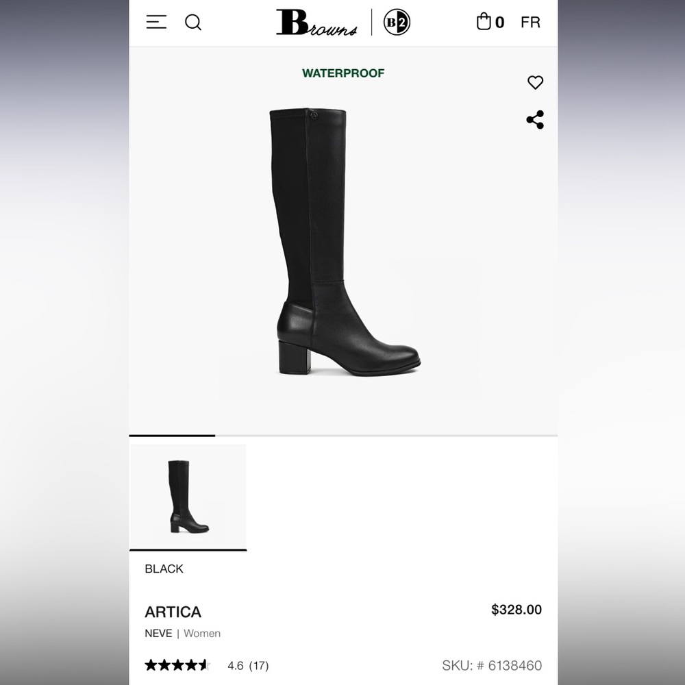 Artica Neve knee high heeled waterproof boots
